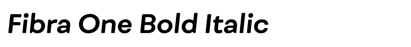 Fibra One Bold Italic